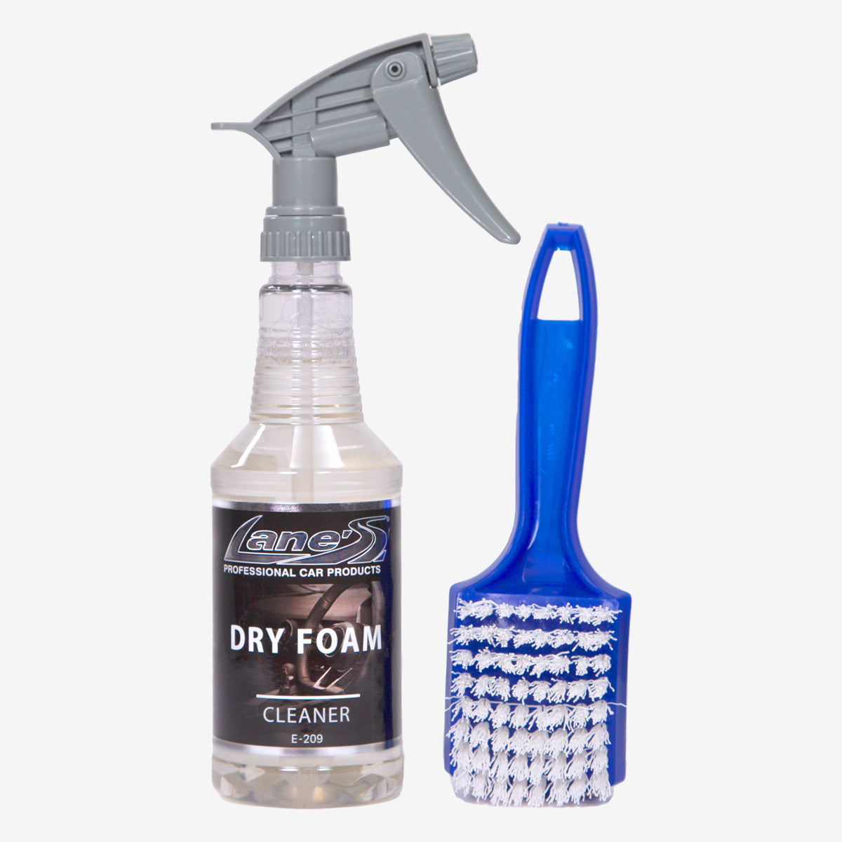 Dry Foam Carpet Upholstery Seat Cleaner & Scrub Brush Kit